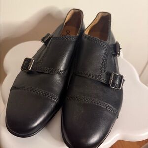 Women’s Lanvin Black Leather Monk Strap Shoes